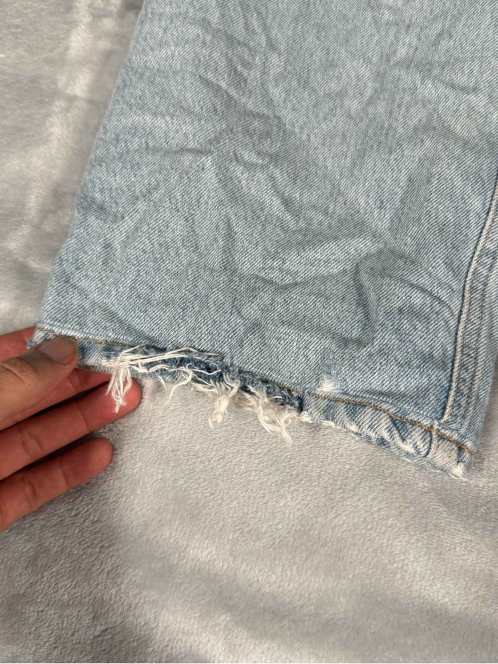Agolde 90s Jeans Womens 28x28 (Estimated) Straight Fit High Rise Distressed - Picture 10 of 16